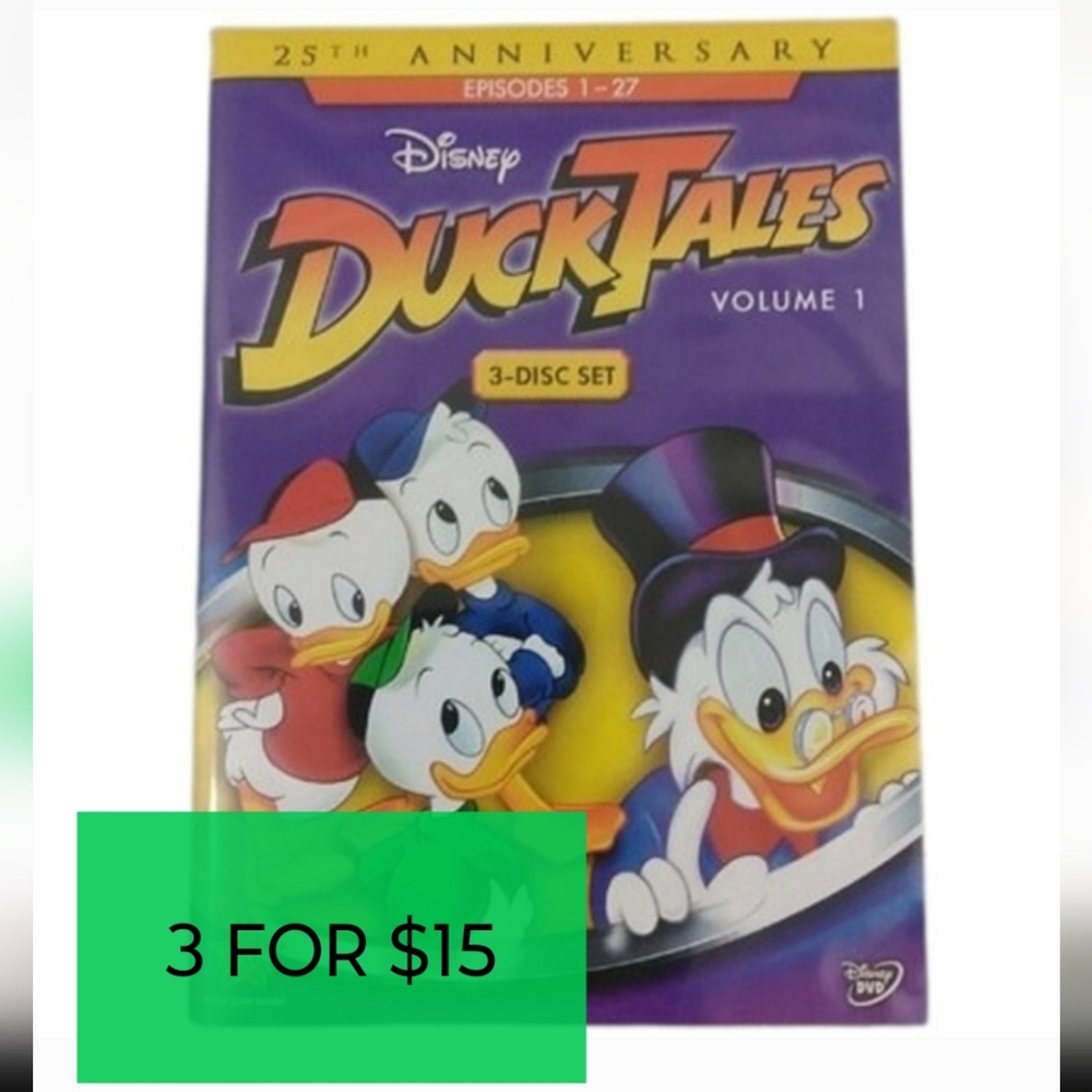 DISNEY Ducktales Volume 1 25th Anniversary Episodes 1-27 Kids TV Show 3 disc set